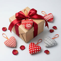 Mini Decorative Pillow Heart 12x11 Cm Hanger 5 Designs Mini Decorative Pillow Heart 12x11 Cm Hanger 5 Designs