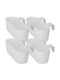 Kotarbau Rustic White Oval Balcony Railing Flower Box 400 Mm Set 4 Pcs