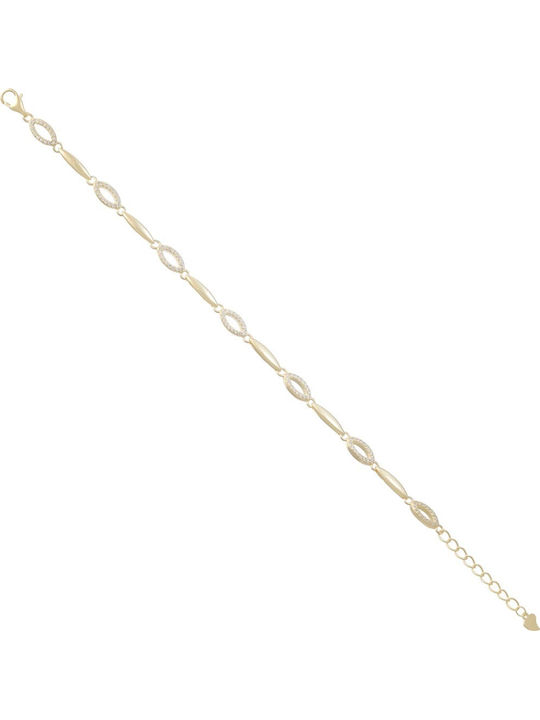 Prince Silvero Women's Gold Plated Silver Bracelet with Zircon