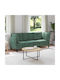 Dreisitzer Samt Sofa mit Stauraum Blau 210x70x82cm