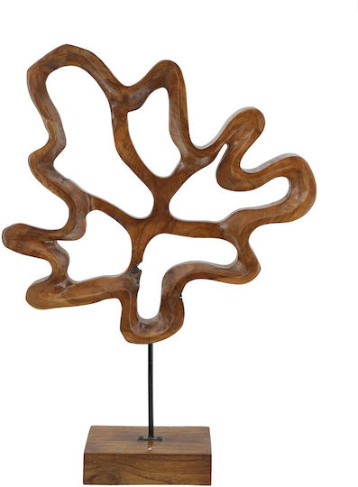 Artekko Woody Brown Decorative Sculpture Wooden Teak 55.1x15x80 Cm