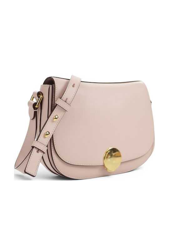 Leder Damen Schultertasche Rosa