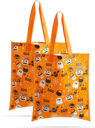 Alista Home Geantă Pentru Cadou Cu Tematică Halloween Portocalie 27x31cm 2 Bucăți