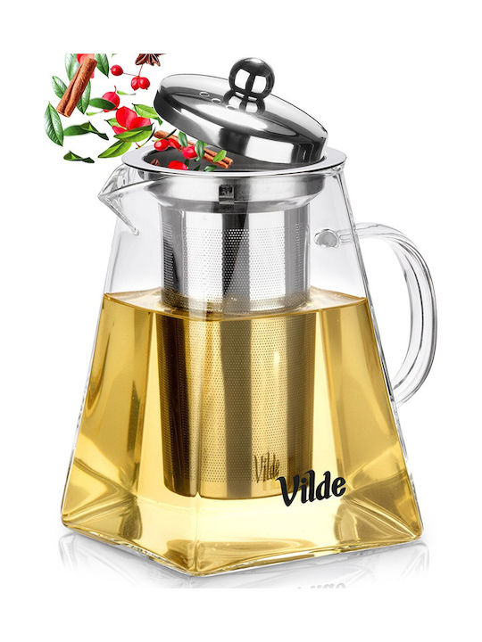 Vilde Teapot with Filter Glass Transparent 920ml