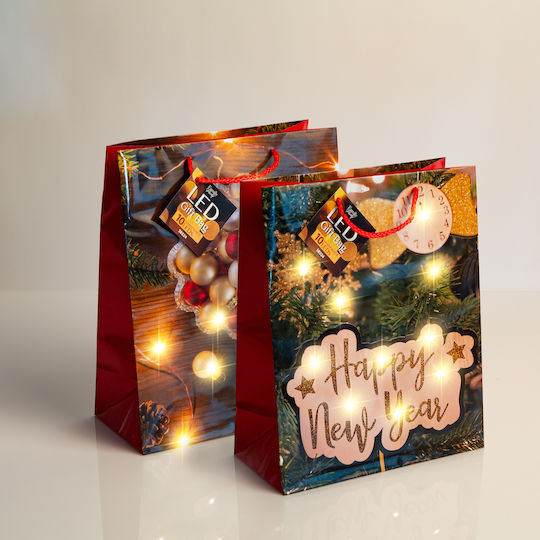 Alista Home Geantă Hârtie Tematică Crăciun Albă 26.5x33x12.7cm 12 Bucăți