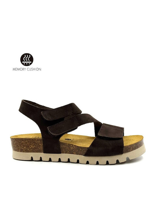 Nobuck Leather Women's Anatomic Sandals Brown
