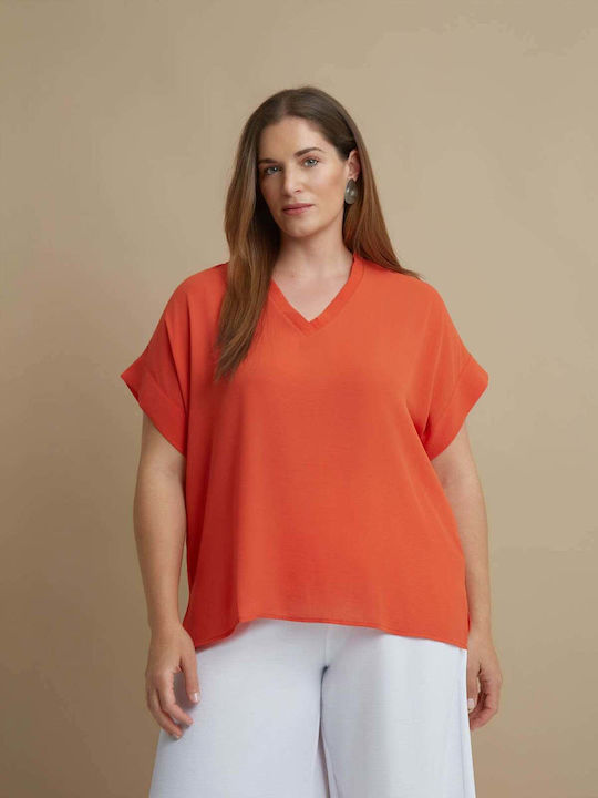 Mat Fashion Bluza Damă Mâneci Scurte cu Decolte...
