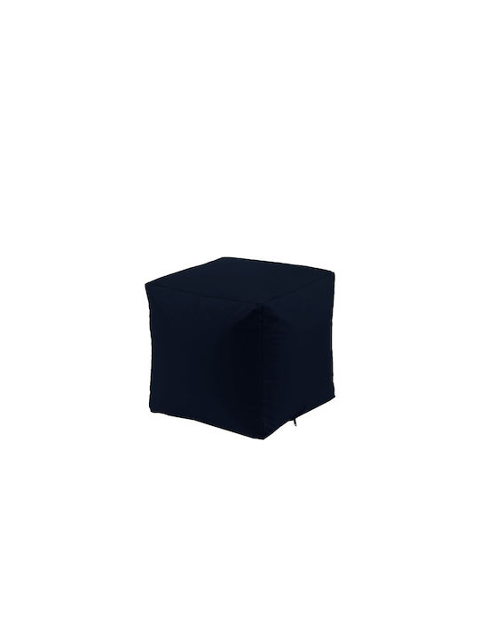 Πολυμορφικό Πουφ Σκαμπό Αδιάβροχο Navy Blue 40x40x40cm