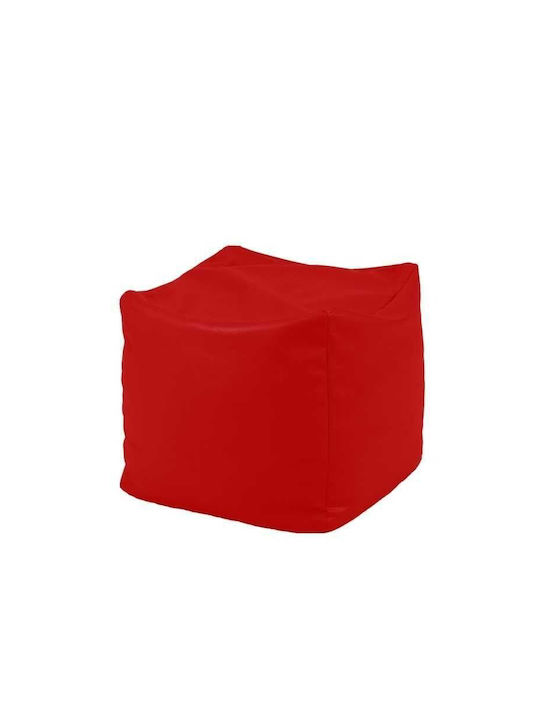 Multifunctional Bean Bag Chair Waterproof Red 45x45x45cm
