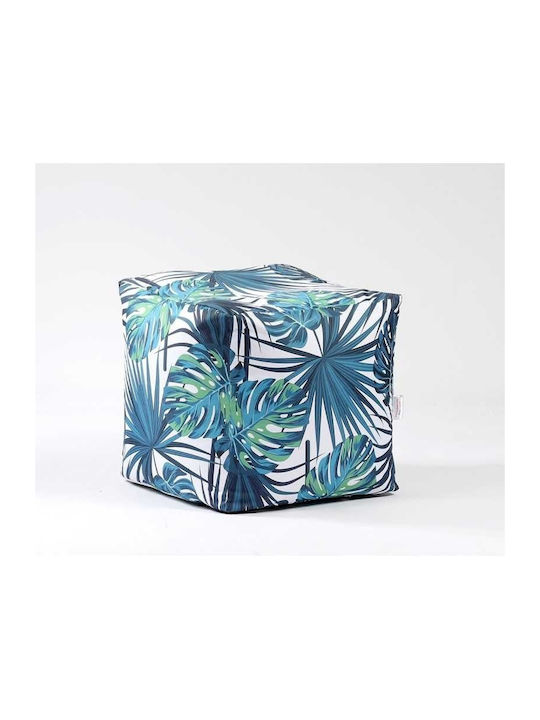 Vielseitiger Sitzsack Hocker Wasserdicht Tropical Leaves 40x40x40cm