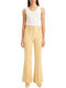 Women's Fabric Trousers Yellow