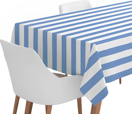 Τραπεζομάντηλο Αδιάβροχο Γαλάζιο Ριγέ 120 Cm X 180 Cm