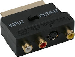 Scart Euro Адаптер Към 3 × RCA S-Video Аудио Видео Конвертор Вход Изход Превключвател Scart Euro Адаптер Към 3 × RCA S-Video Аудио Видео Конвертор Вход Изход Превключвател