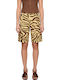 Women's Jean Bermuda Brown-Yellow