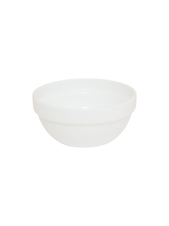 Round White Glass Serving Bowl Diameter 10.5cm
