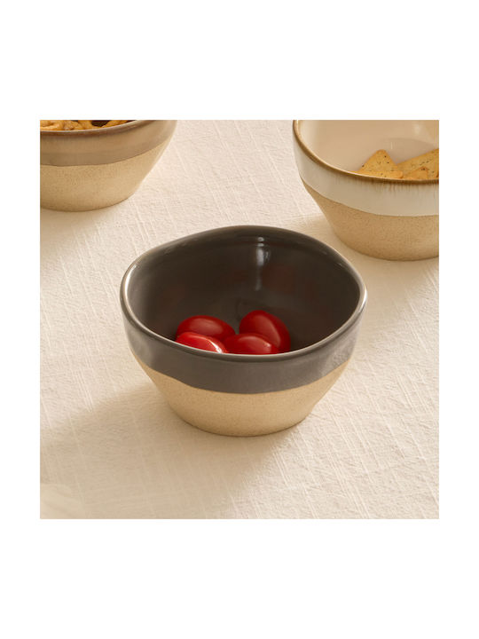 Serving Bowl Round Ceramic Gray with Diameter 11.2cm