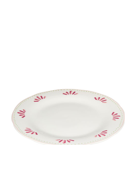 Shallow Pink Porcelain Plate with Diameter 27cm