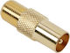 Adaptor Coaxial F La Tv Placat cu Aur F Feminin Convertor Antenă Tv Feminin
