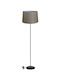 Heronia Floor Lamp H145xL35cm with Socket for E27 Bulb Black