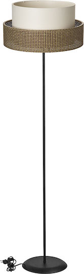 Heronia Lampadar de Podea Înălțime 145xLungime 40cm cu Bază pentru Bec E27 Negru