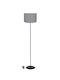 Heronia Floor Lamp H140xL30cm with Socket for E27 Bulb Black