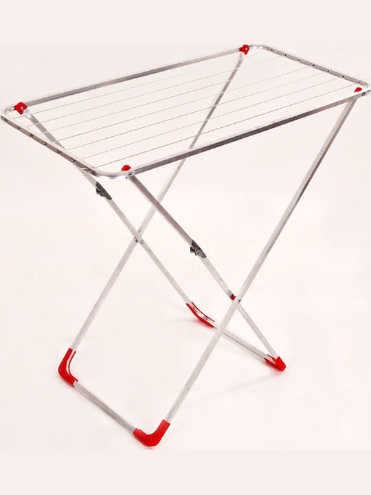 Aplostrak Folding Floor Clothes Drying Rack Made of Aluminum with Hanging Length 12m