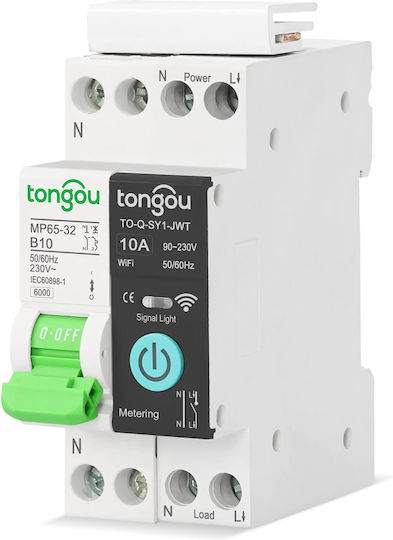 Ac Rcbo + Smart Contactor Tongou Wifi 1φ 30ma C6a Sy6 Tobd6-sy6-c6003jwt Rcbo 30ma C6a + Sy6 Smart Contactor Wifi