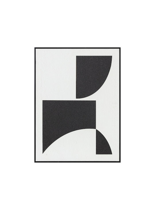 Inthebox Contrast Πινακας Διακοσμησης 60x80x3.2cm Καμβας Ασπρο Μαυρο Mdf Μαυρο 035051