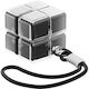 Cutie de Medicamente Flippy Model Cub Rubik cu Curea de Agățat Dispenser Portabil de Medicamente Organizator de Pastile Estimat pentru 7 Zile 7,3 X 6 X 6 Cm Negru