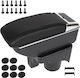 Vw Golf Vi 08-13 Armrest Storage Black Eco-leather + Mounting Kit