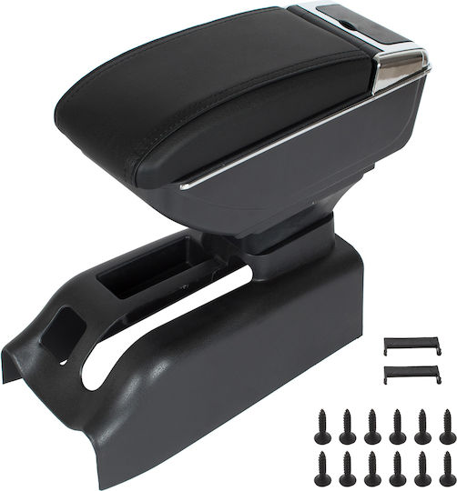 Vw Bora 98-05 Auto-Armlehnenkonsole Schwarz Eco-Leder + Installationskit
