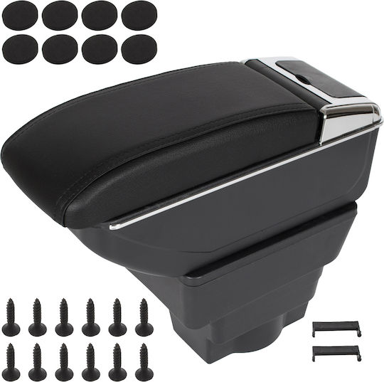 Opel Astra Iv J 09-18 Auto-Armlehnenkonsole Schwarz Eco-Leder + Installationskit