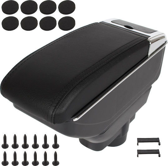 Opel Corsa D 06-14 Cotieră Depozitare Neagră Din Piele Ecologică Kit De Instalare