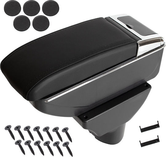 Hyundai I20 I 08-14 Armrest Storage Black Eco-leather + Installation Kit