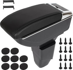 Peugeot 206 98-12 Armrest Storage Black Eco-leather + Installation Kit Peugeot 206 98-12 Armrest Storage Black Eco-leather + Installation Kit