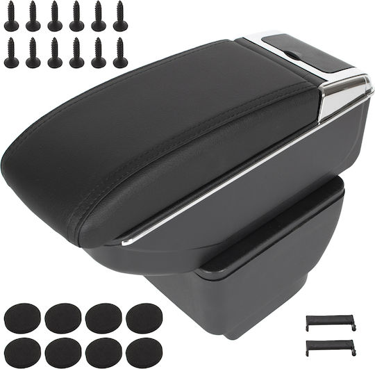 Mazda 2 07-14 Cotieră Depozitare Neagră Din Piele Ecologică + Kit Montaj