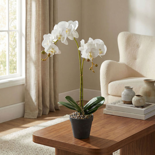 Orhidee Artificială Decorativă În Ghiveci Aspect Realist 54 Cm