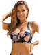 Topuri De Bikini Sutien Sport Floral Negru