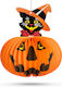 Halloween Pumpkin Lantern Cat 26 Cm