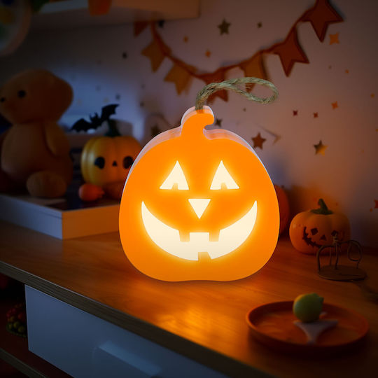 Decor Halloween Led Dovleac Rgb Led 8.5x9x4 Cm Alimentat Cu Baterii Pornit Oprit Portabil