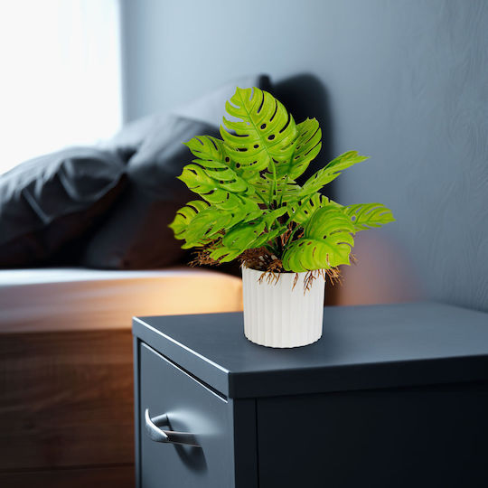 Plantă Decorativă Artificială Monstera 22 Cm În Ghiveci Design Realist Decor Acasă Birou