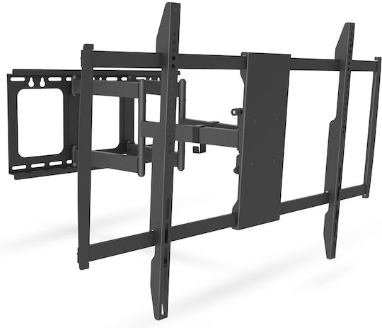 Suport Tv De Perete Cu Două Brațe Universal Vesa 50-120 Inch Max 80kg Reglabil Metalic