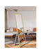 SteweHome Floor Mirror with Pink Wooden Frame 145x40cm