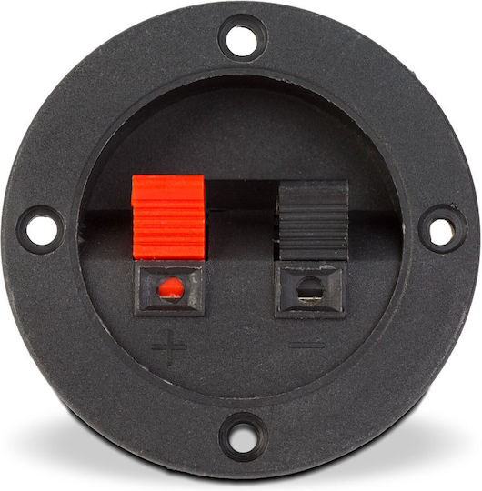 Set 5 Terminale Boxe 2 Căi Cleme Montabile Conector Audio Ø64 Mm Negru