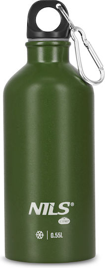 Nils Μπουκάλι Θερμός Ανοξείδωτο BPA Free 550ml GREEN TRAVEL BOTTLE