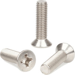 Inox Mare Şurub Cruce DIN 965 cu Diametru M4 şi Lungime 10mm