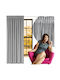 More&Deco Perdea Opacă Cu Coafură Gri 140x250 cm