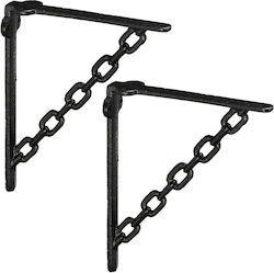 Relaxdays Suport Pentru Raft Din Metal Negru 180x215mm 2 Bucăți 10032086_46 Relaxdays Suport Pentru Raft Din Metal Negru 180x215mm 2 Bucăți 10032086_46