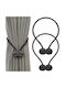 Tie-Back Magnetic Negru 2 Bucăți
