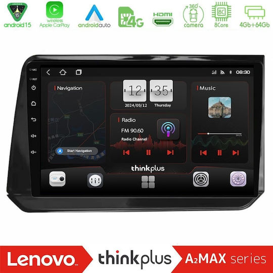 Lenovo Car Audio System for Nissan Note 2021-2026 Bluetooth USB AUX Wi-Fi GPS Apple CarPlay Android Auto with 10 Inch Touch Screen